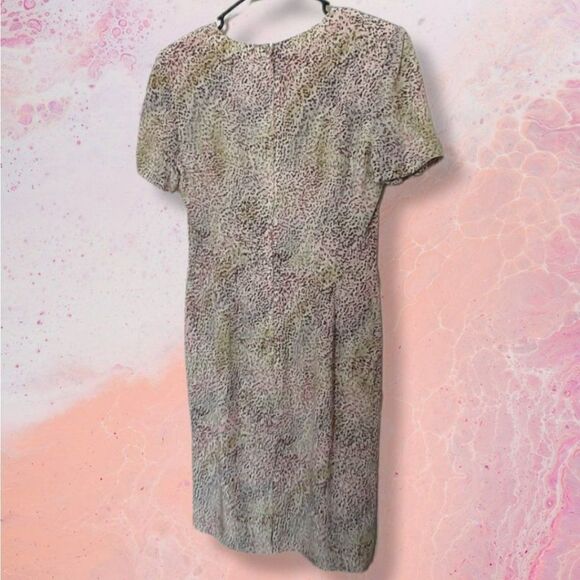 Maggy L Vintage Silk Animal Print Dress sz 4 - Picture 4 of 7